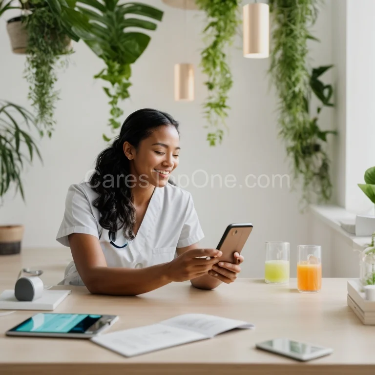 User reviewing wellness analytics